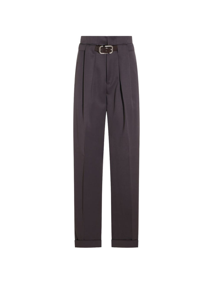Pantaloni con cintura e pieghe 