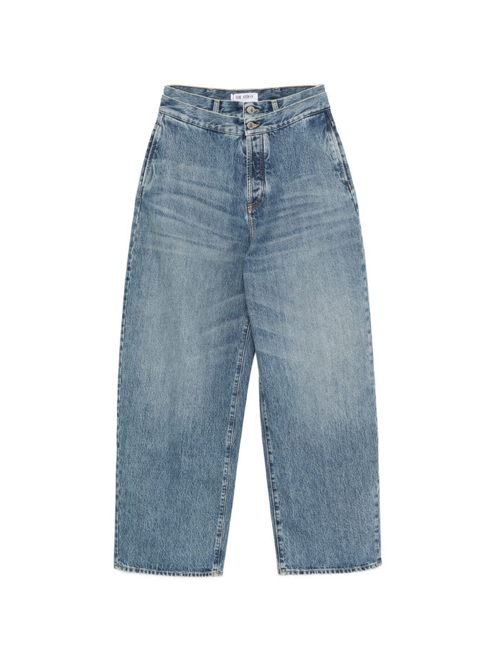 Jeans ampi con doppia vita 