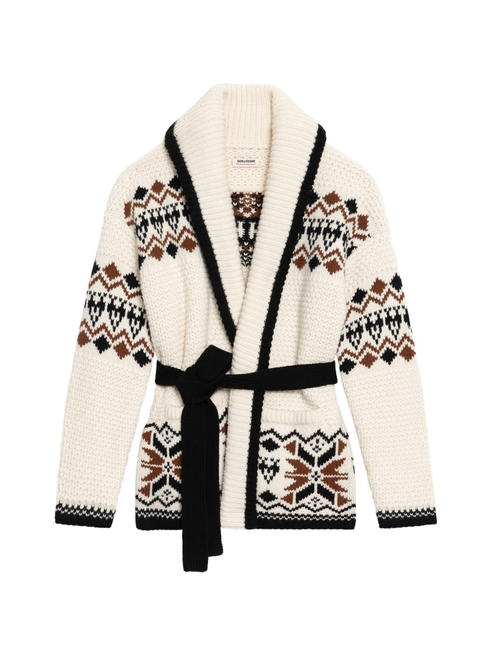 Cardigan con cintura 