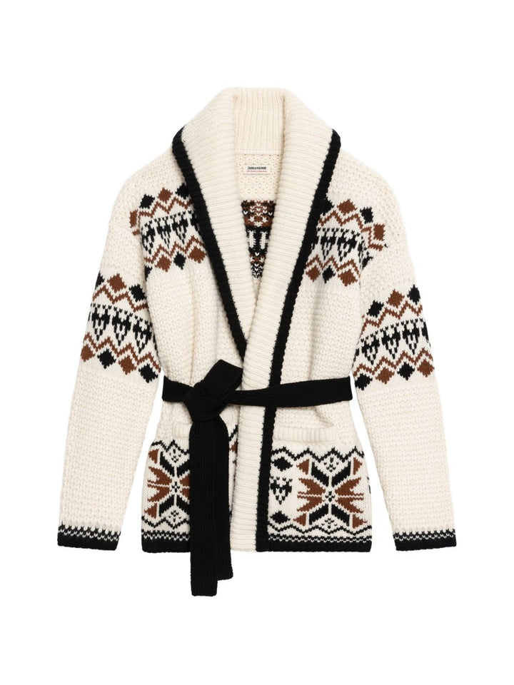 Cardigan con cintura 