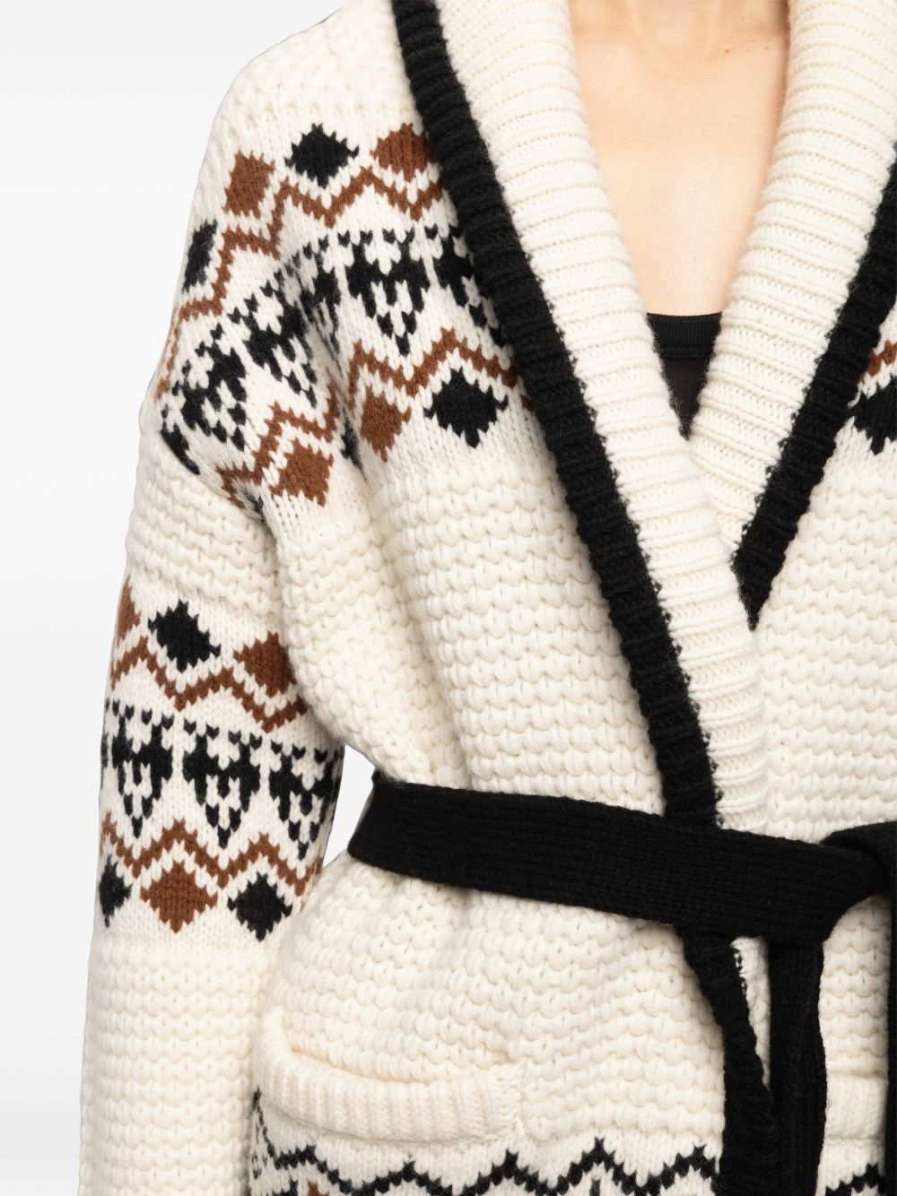 Cardigan con cintura 