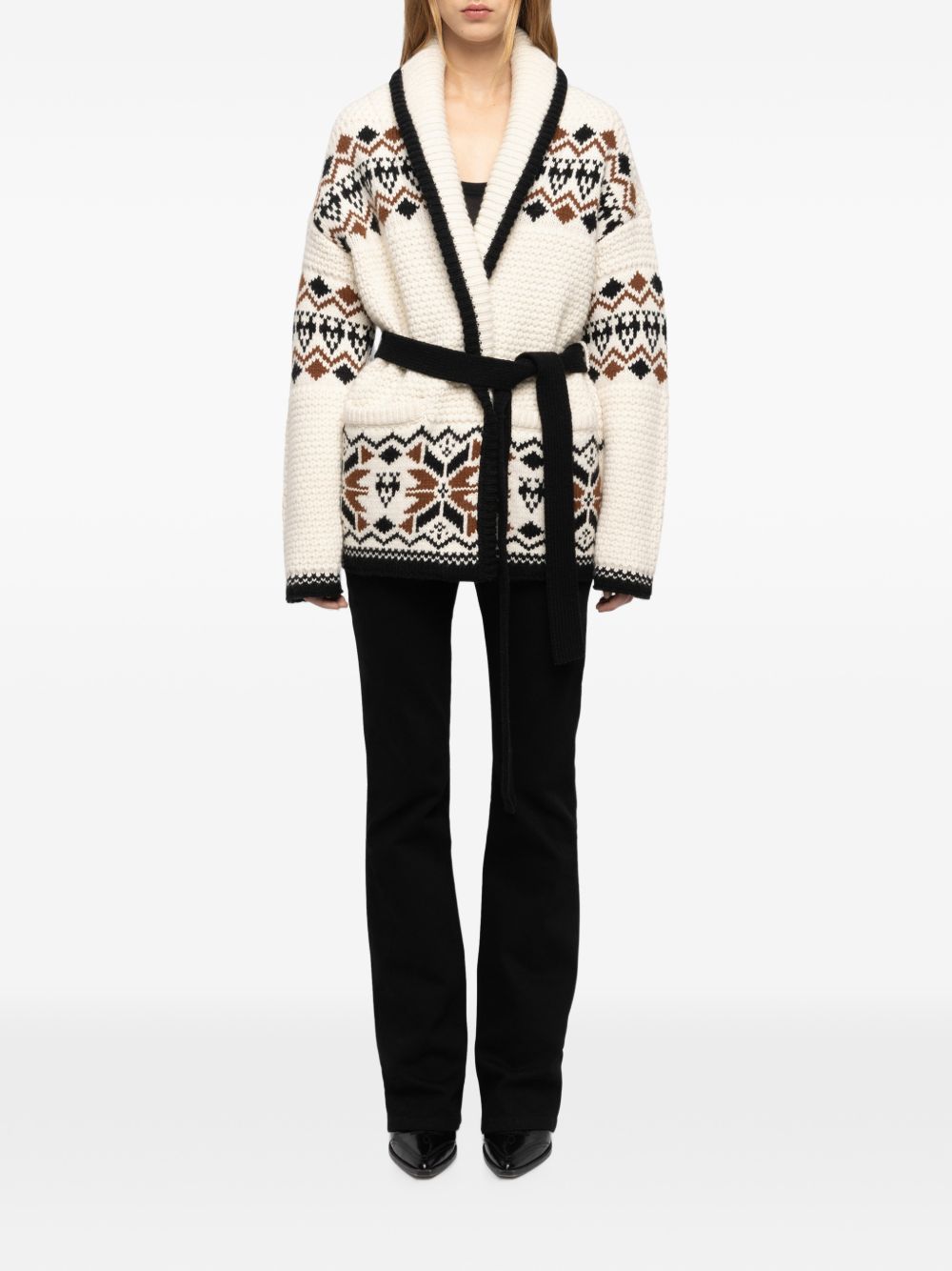 Cardigan con cintura 