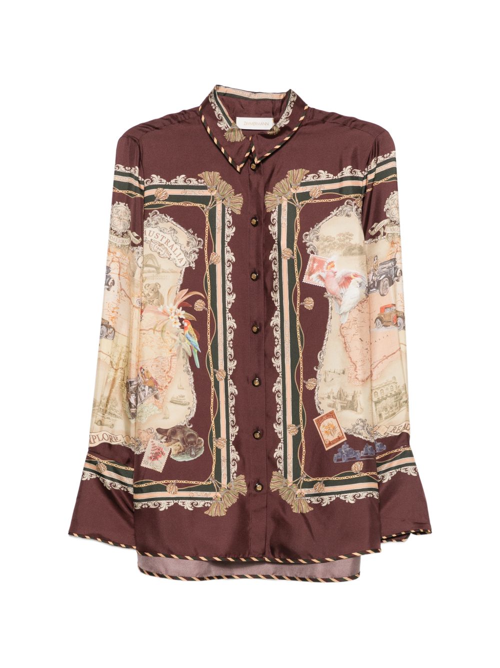 Camicia in seta con stampa 