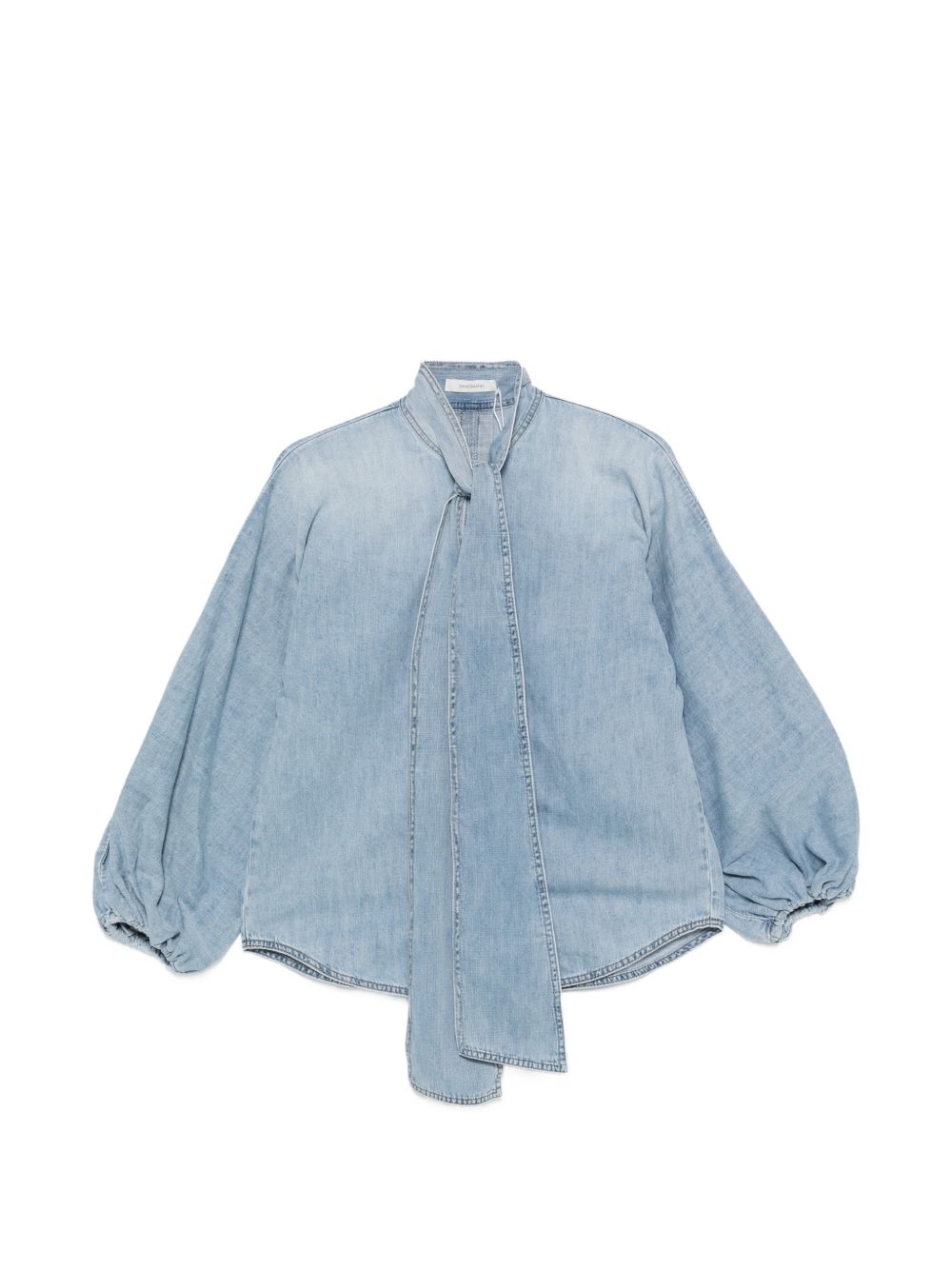 Blusa Indra con collo lavallière 