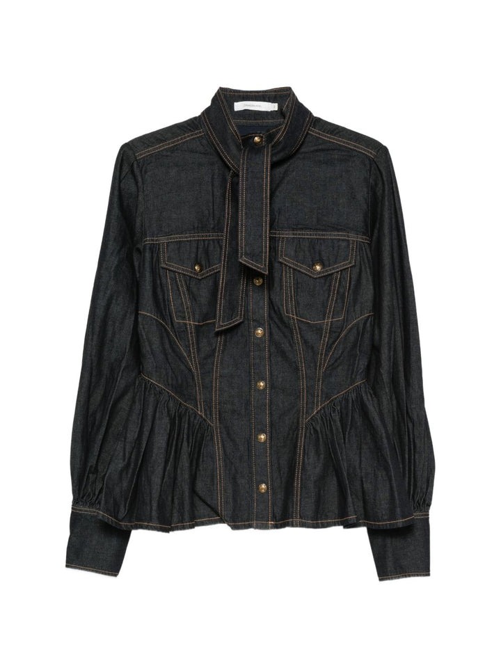 Camicia aderente denim 