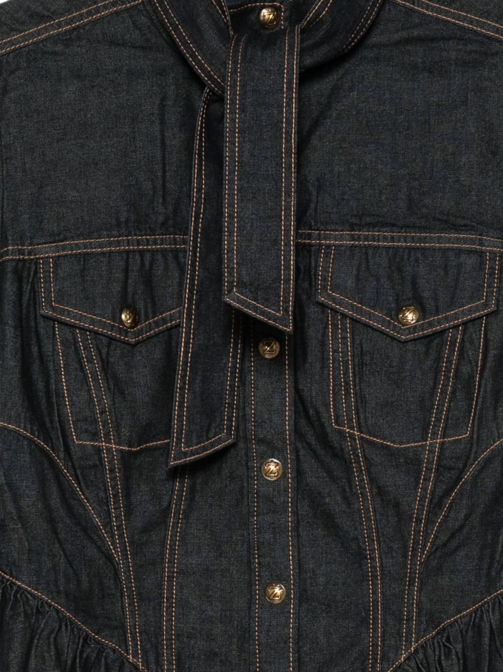 Camicia aderente denim 