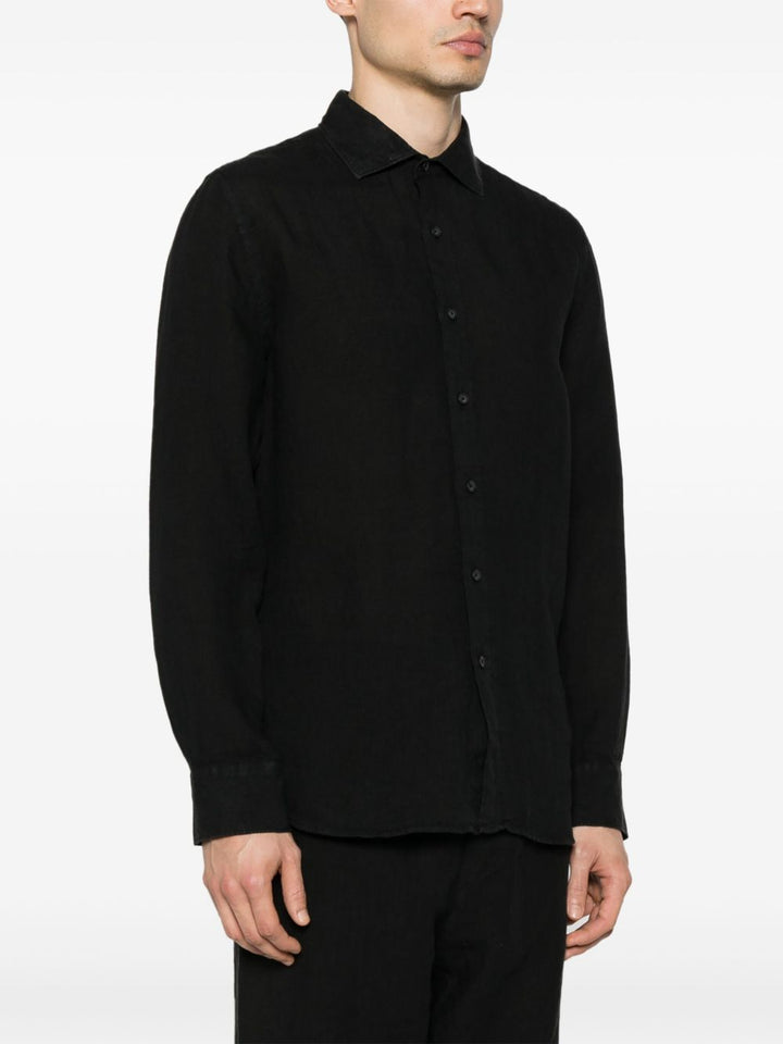 Camicia nera in lino 