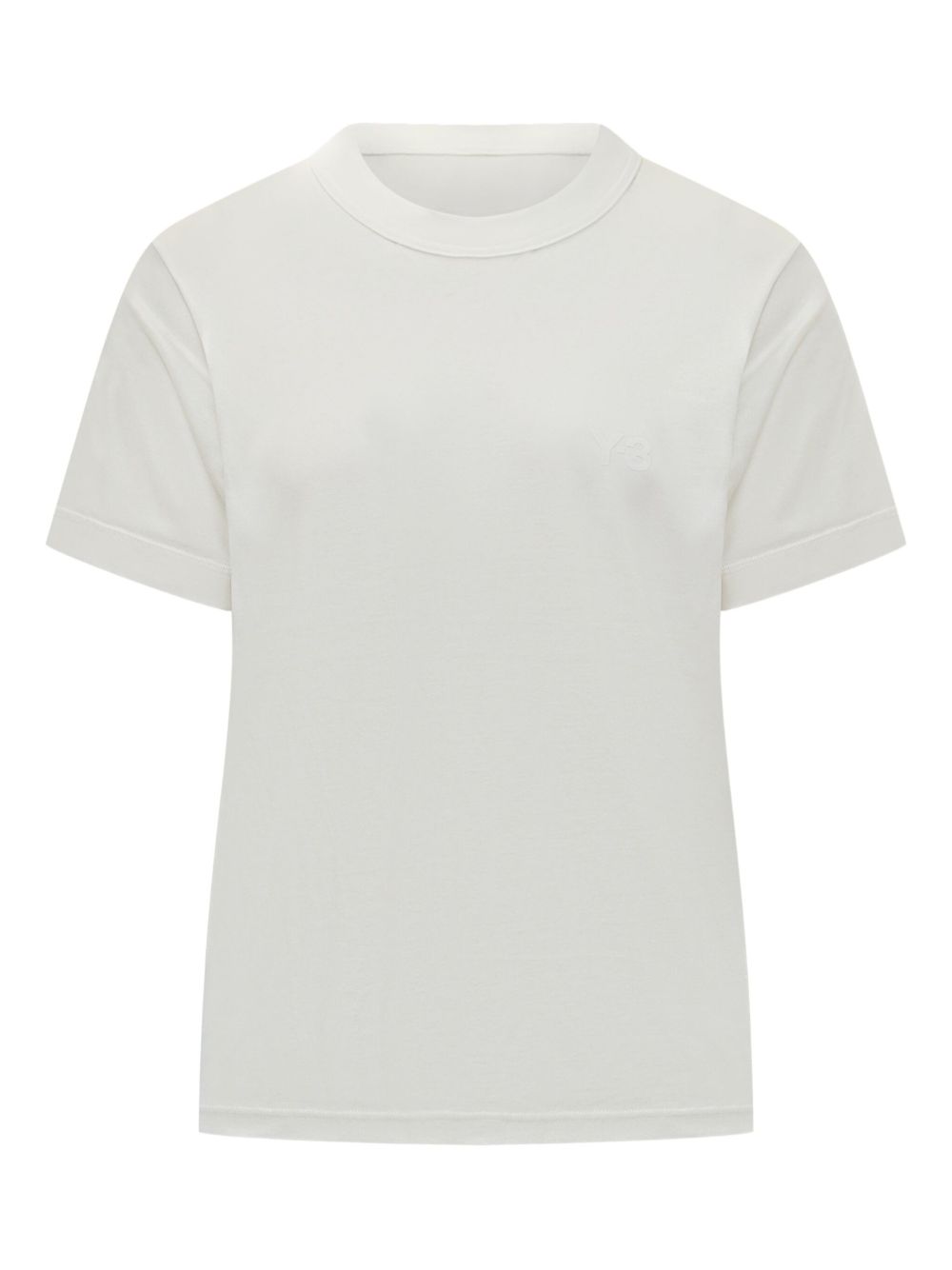 T-shirt bianca girocollo a maniche corte 