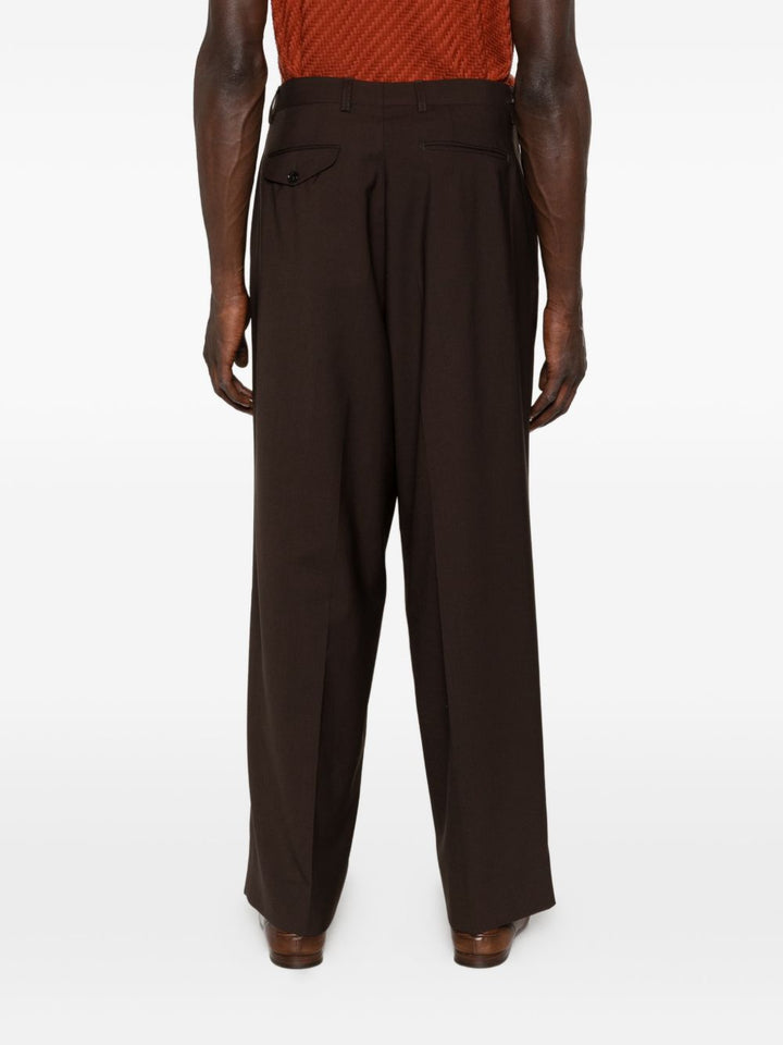 Pantaloni cacao con pieghe 