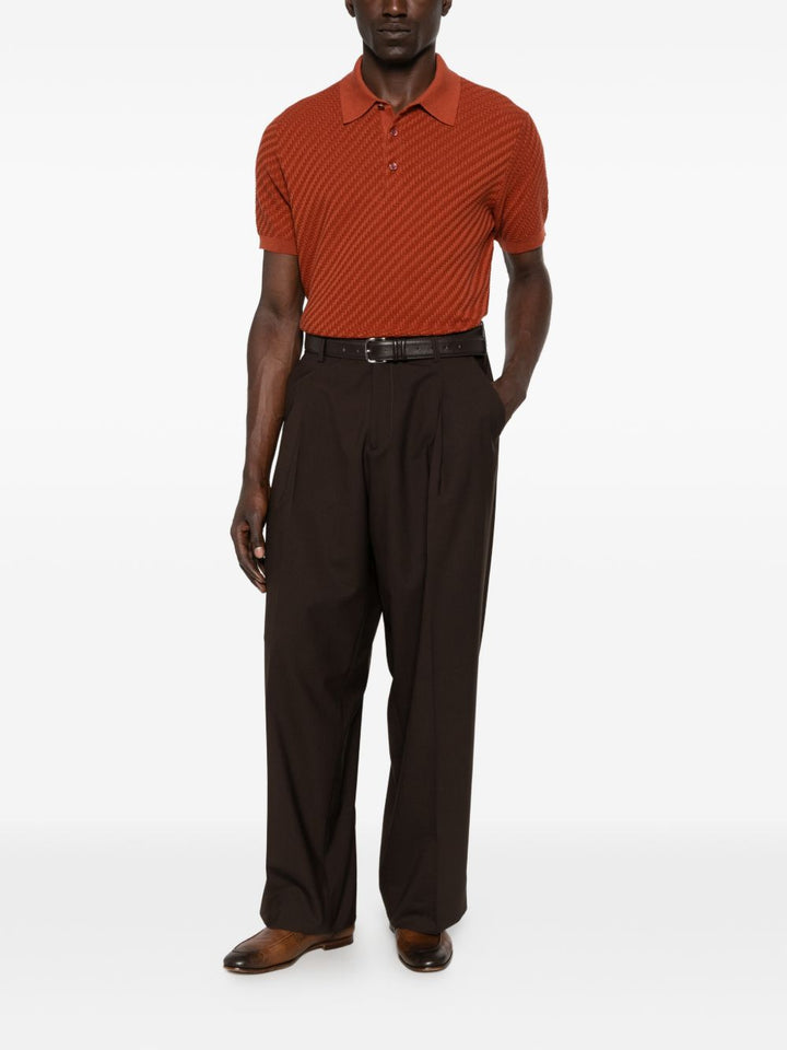 Pantaloni cacao con pieghe 