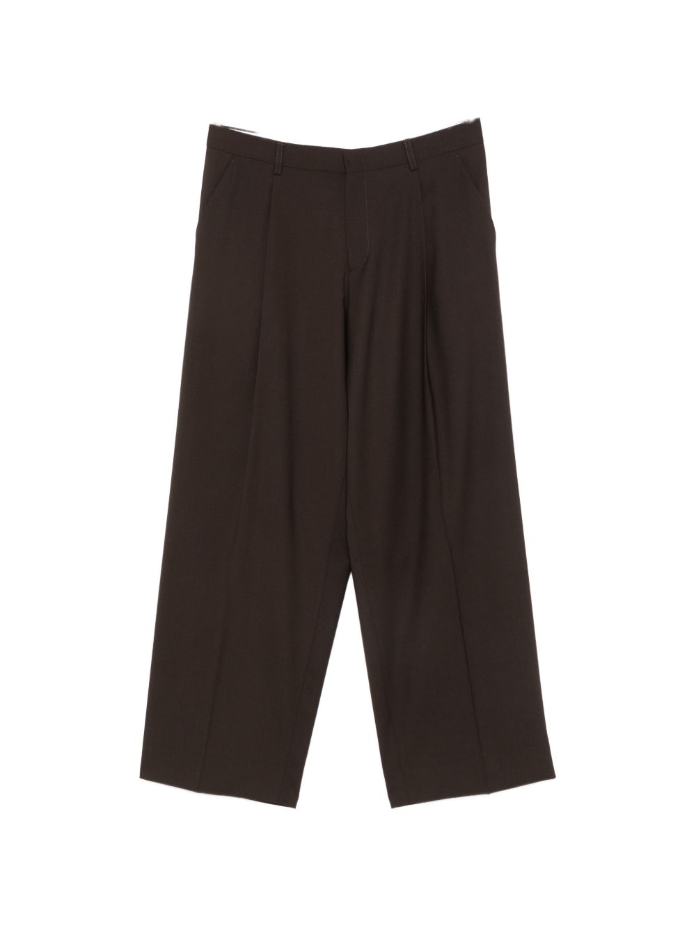 Pantaloni cacao con pieghe 