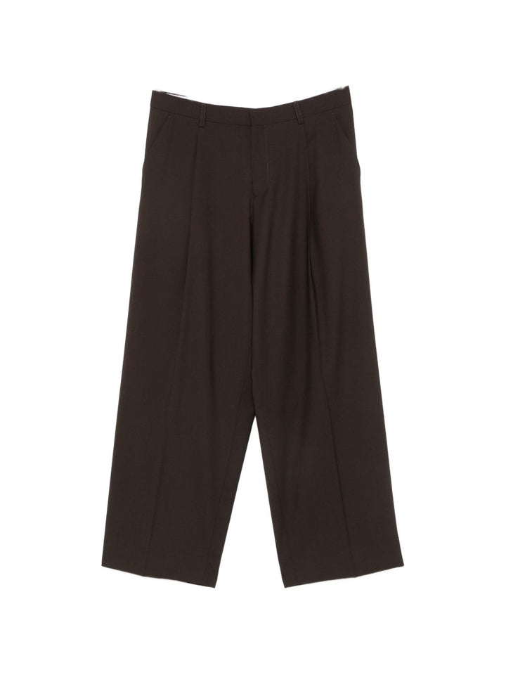 Pantaloni cacao con pieghe 