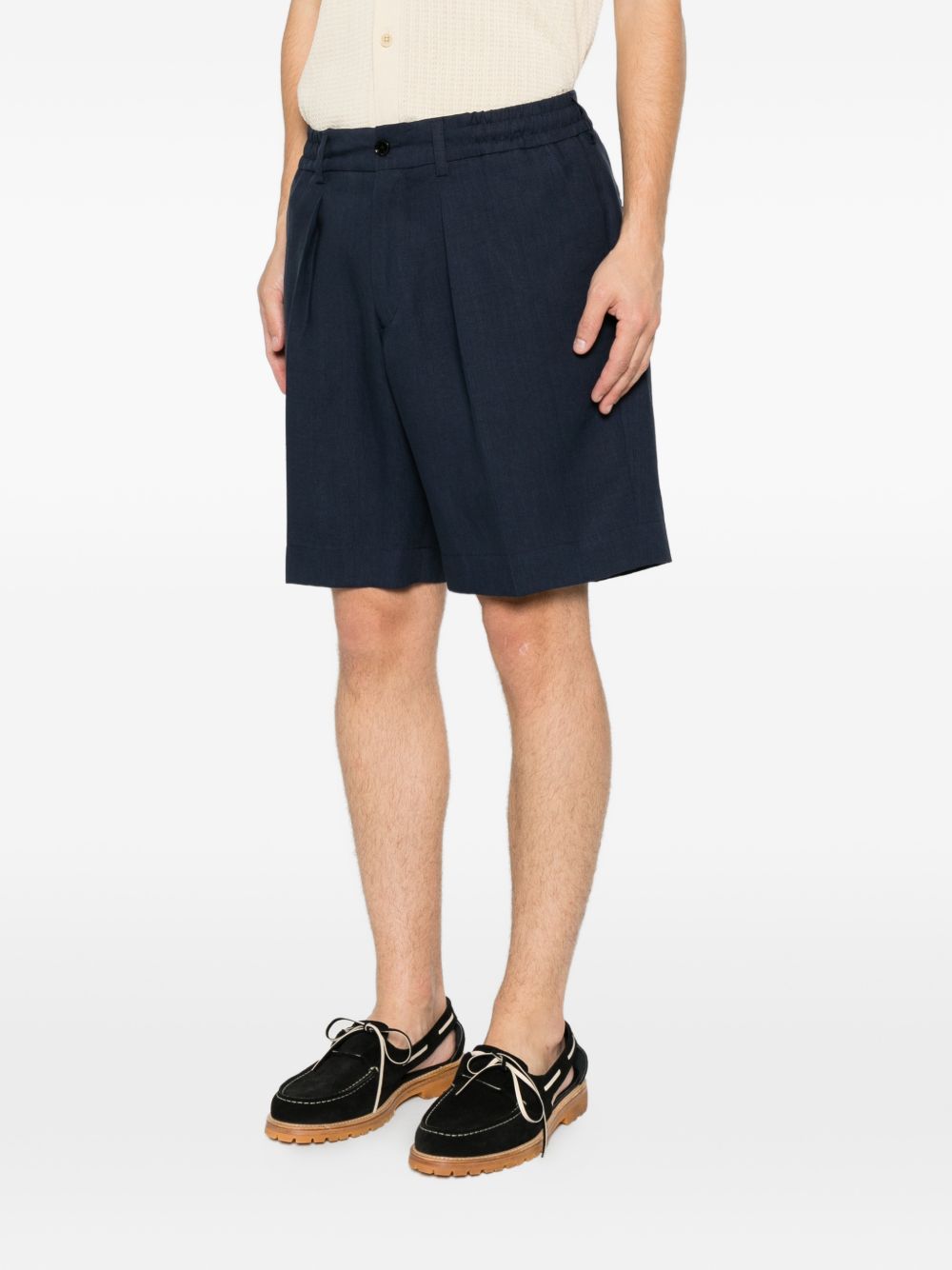 Shorts con pinces blu 