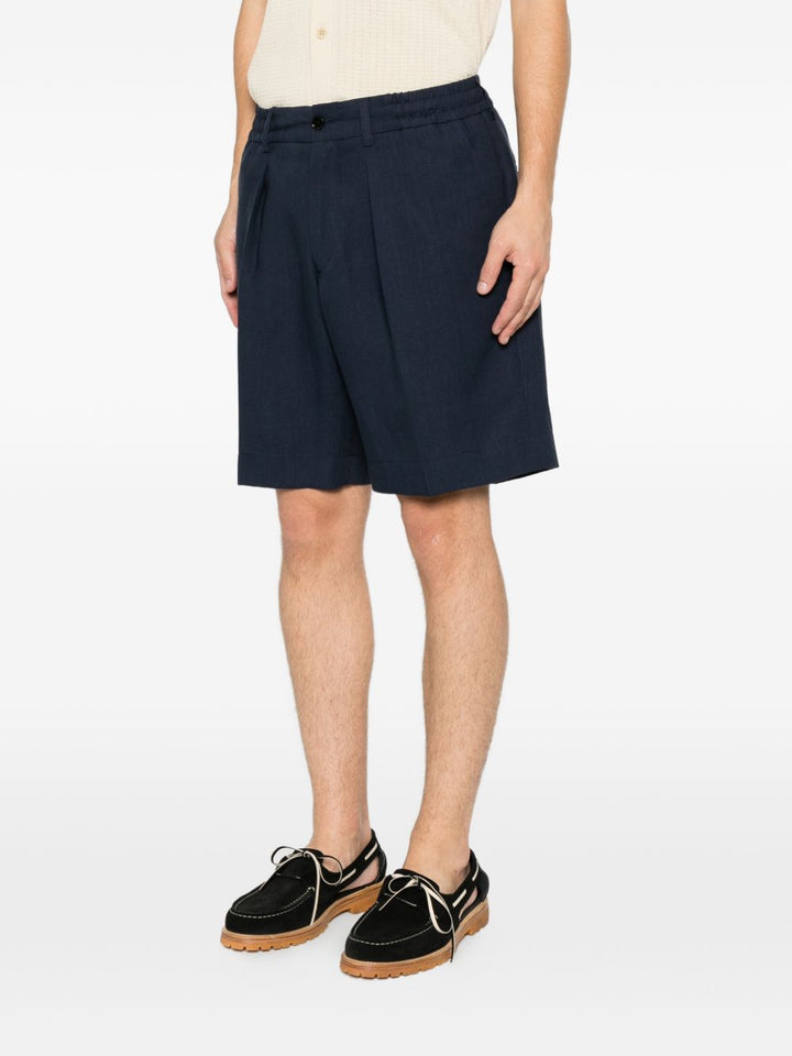 Shorts con pinces blu 