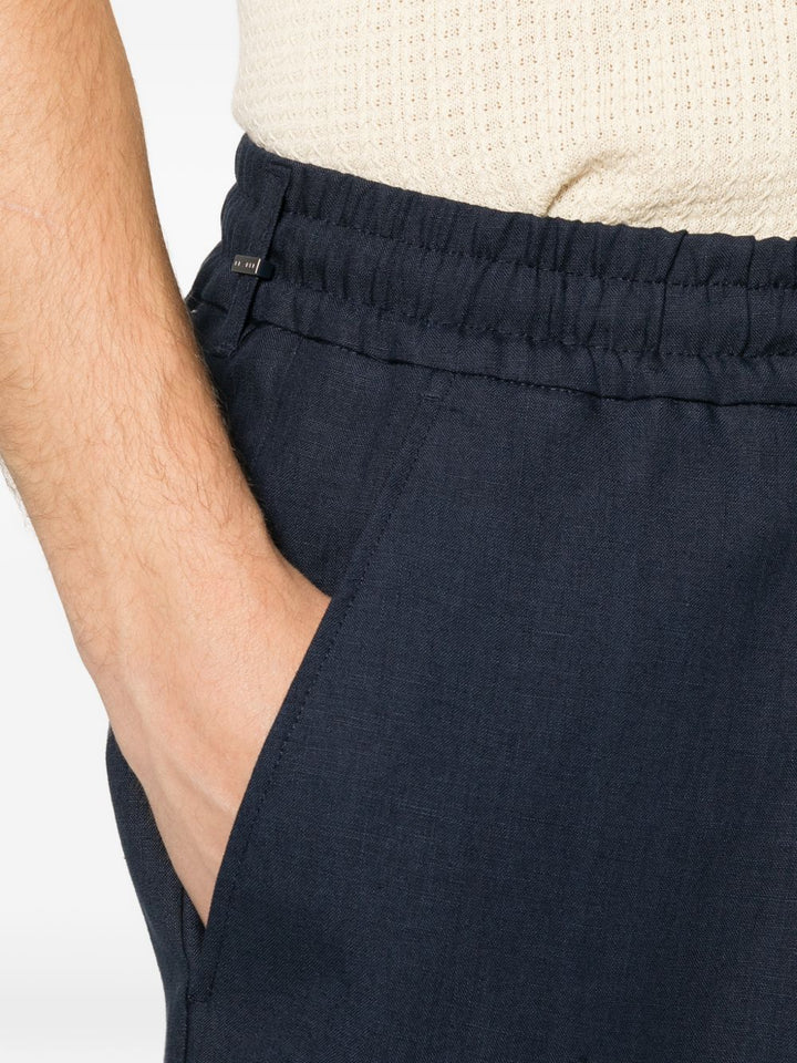 Shorts con pinces blu 