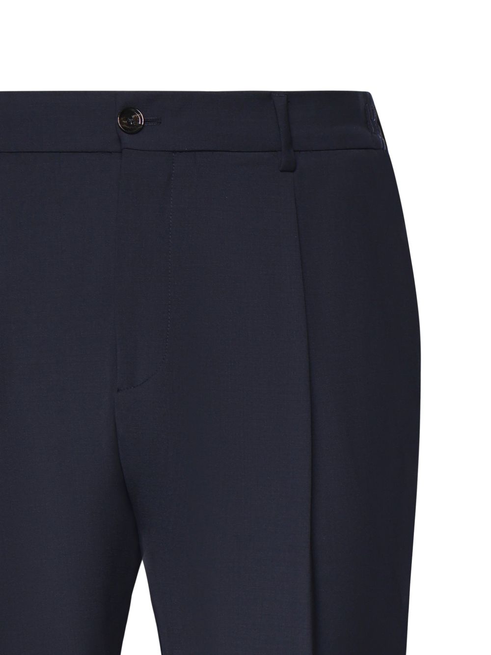 Pantaloni plissé blu scuro 
