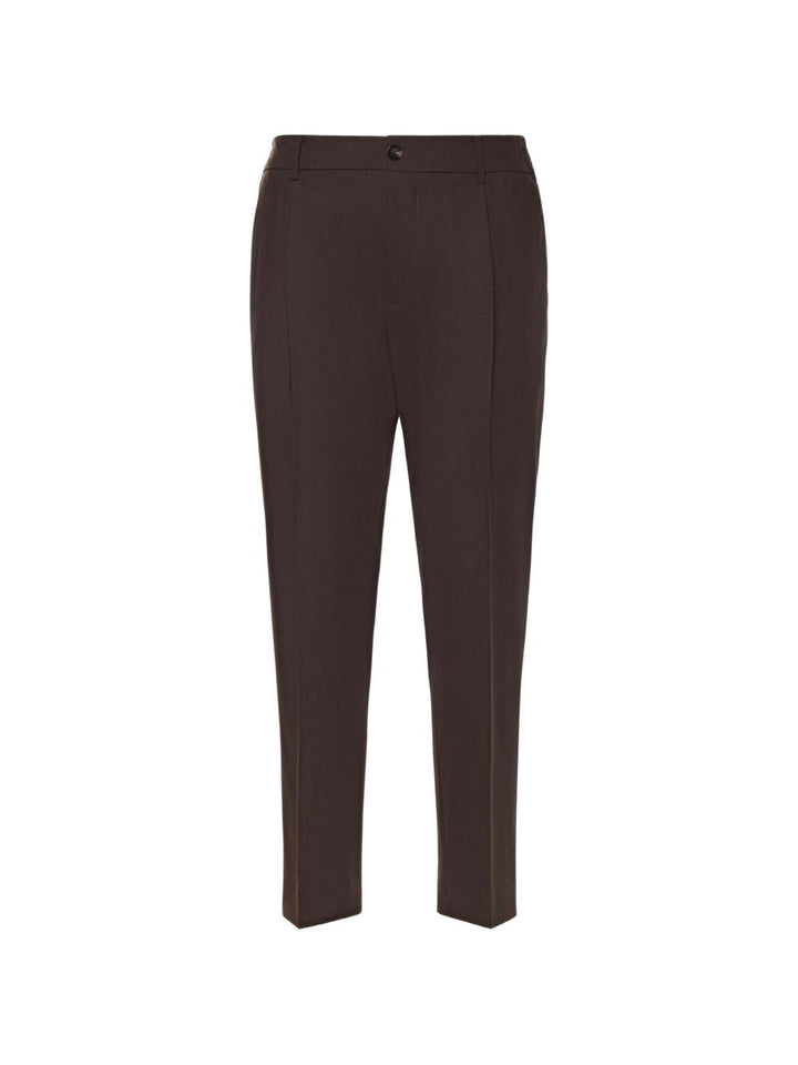 Pantaloni plissé blu scuro 