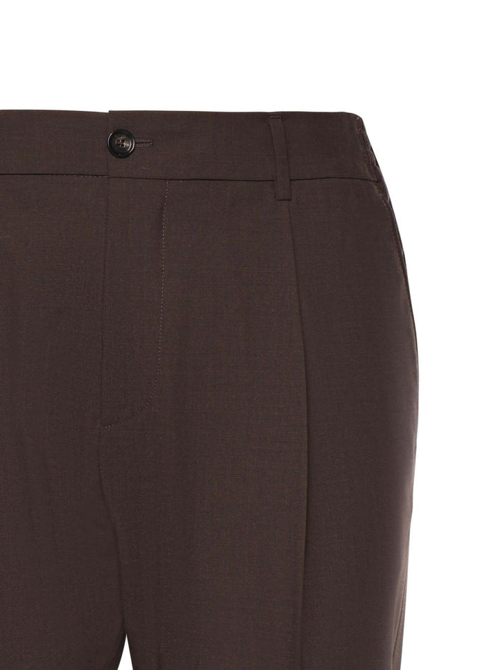 Pantaloni plissé blu scuro 