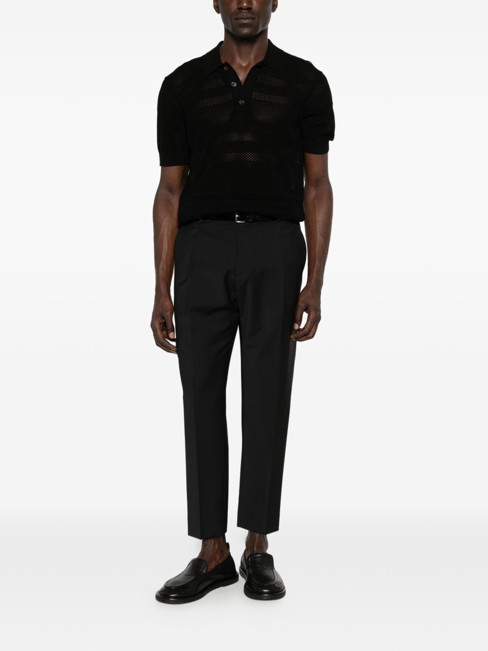 Pantaloni neri con pieghe 