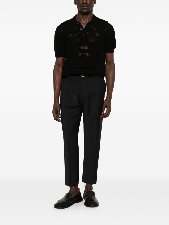 Pantaloni neri con pieghe 