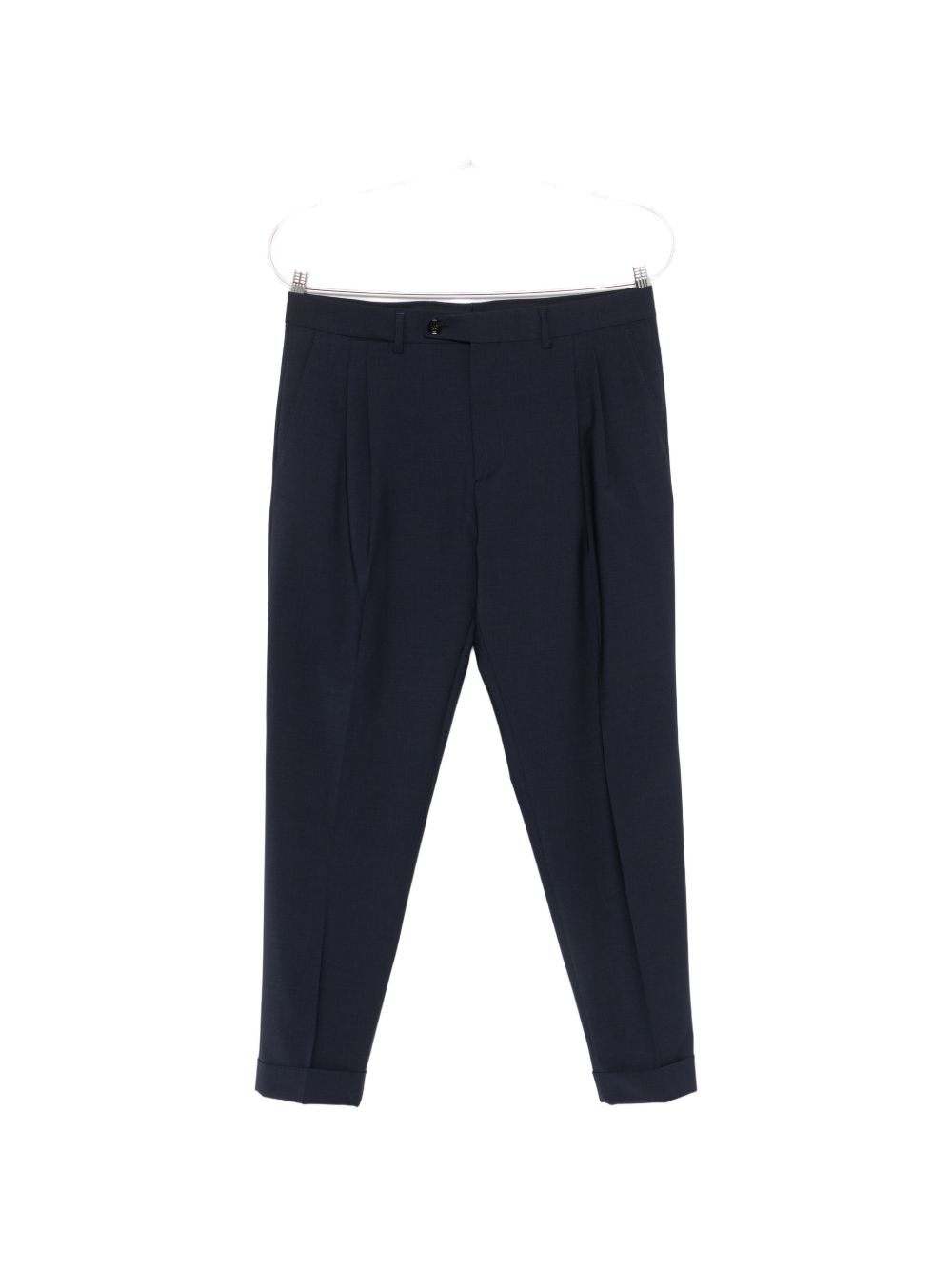 Pantaloni blu scuro con risvolto 