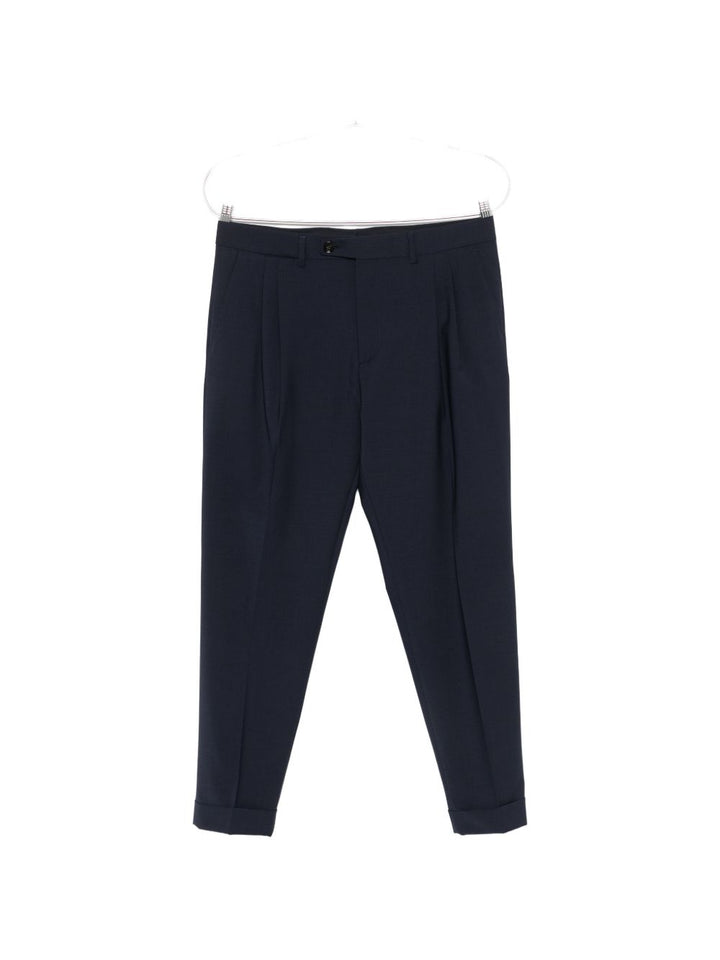 Pantaloni blu scuro con risvolto 