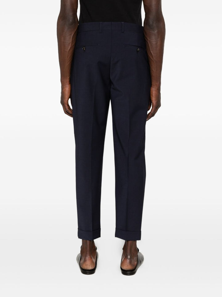 Pantaloni blu scuro con risvolto 