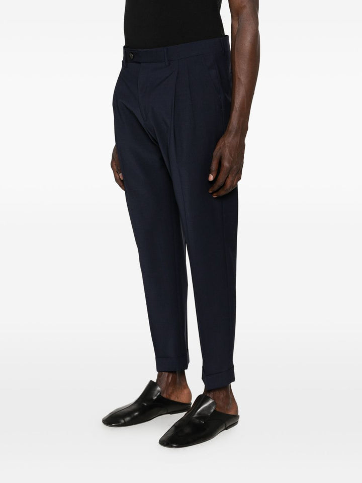 Pantaloni blu scuro con risvolto 