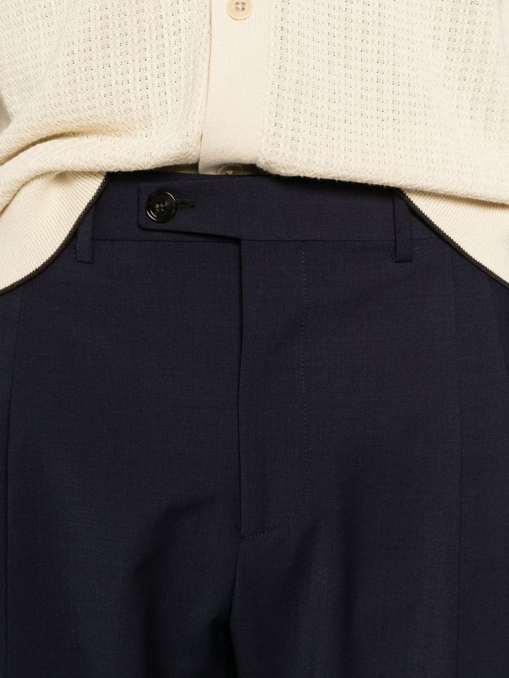 Pantaloni blu scuro con risvolto 