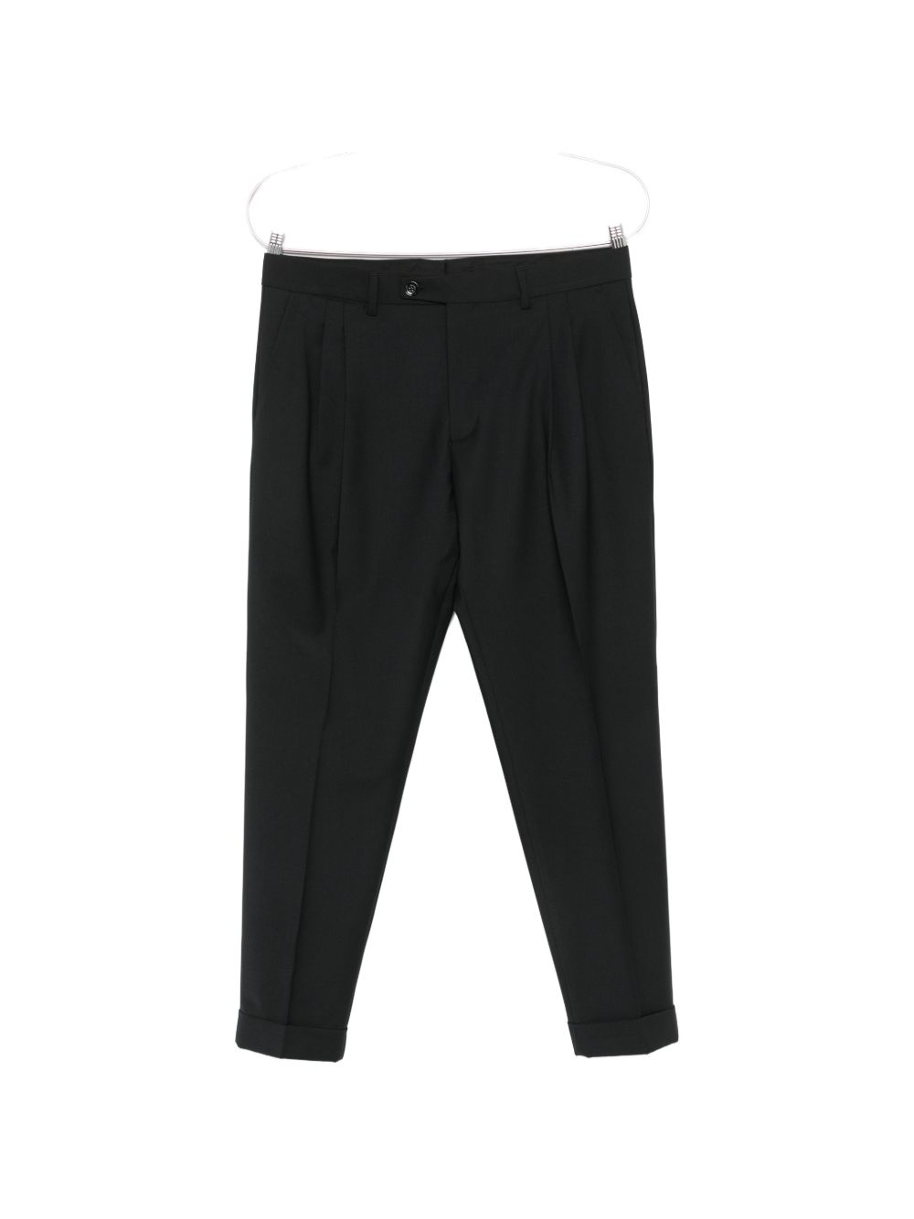 Pantaloni neri con risvolto 