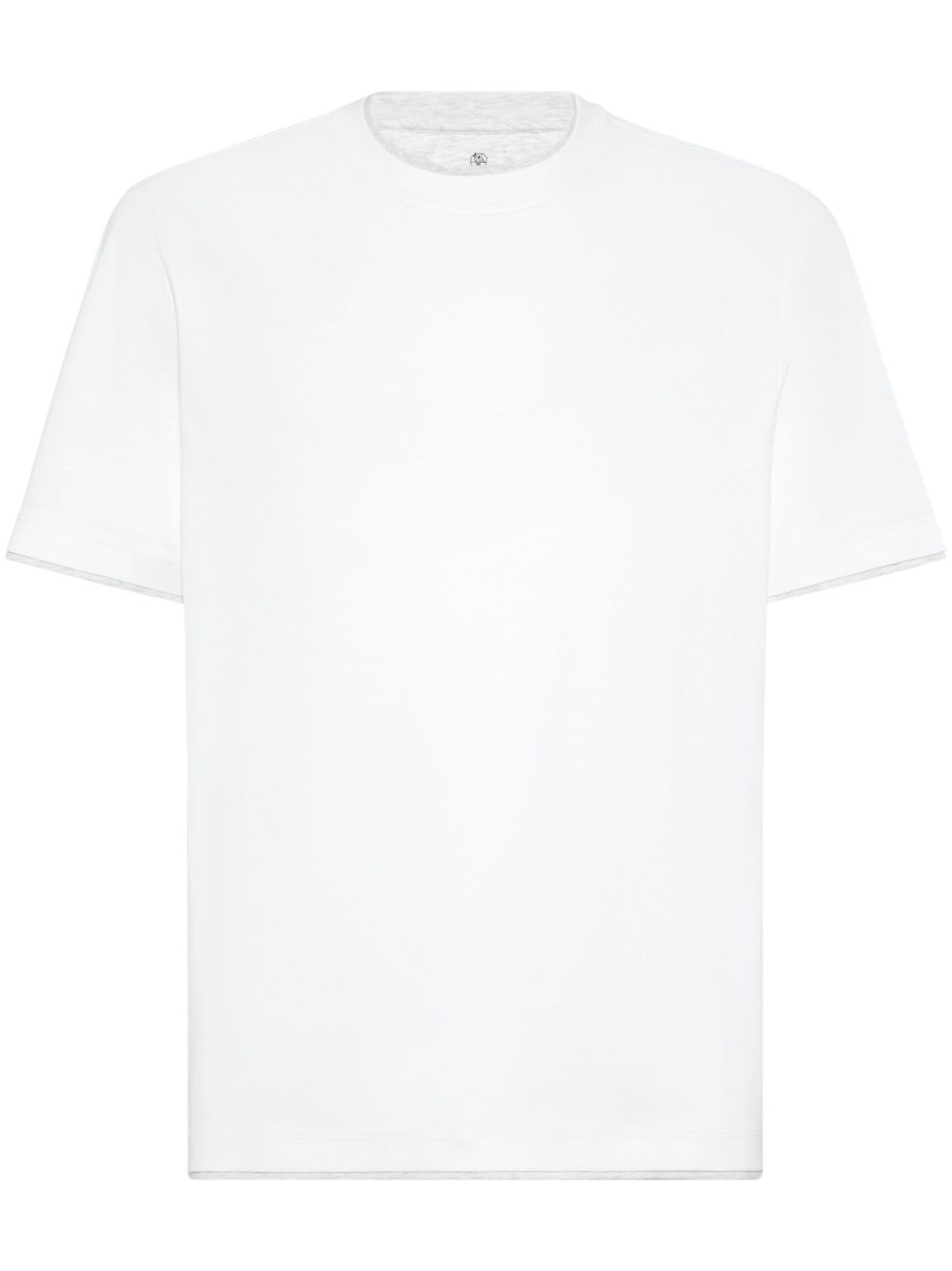 T-shirt a doppio strato bianco/grigio 