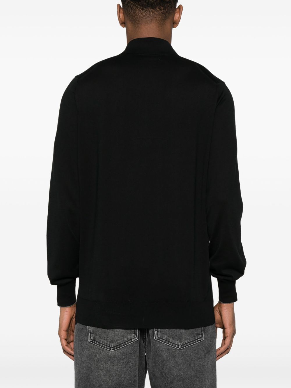 Maglione stile polo nero 