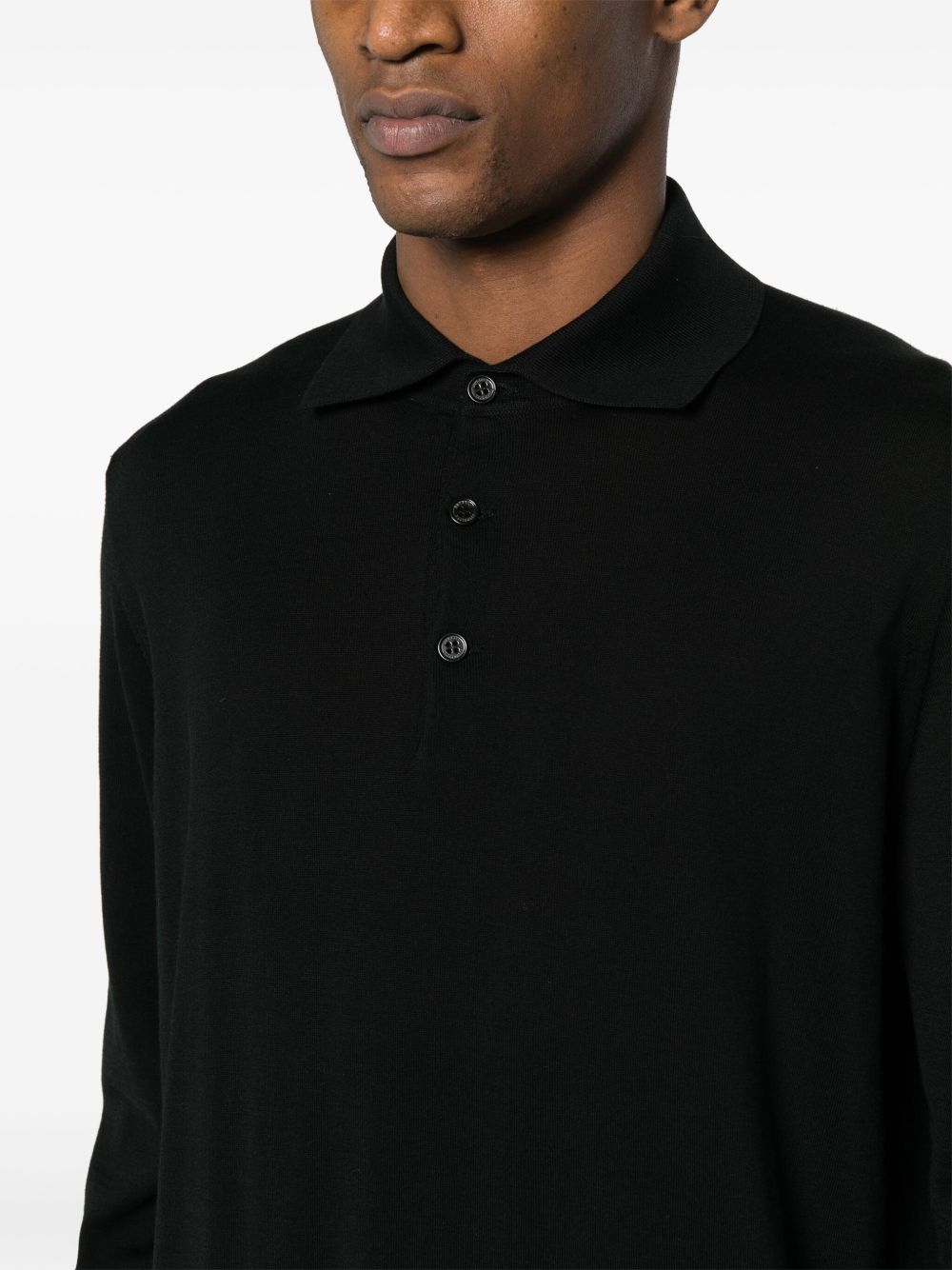Maglione stile polo nero 
