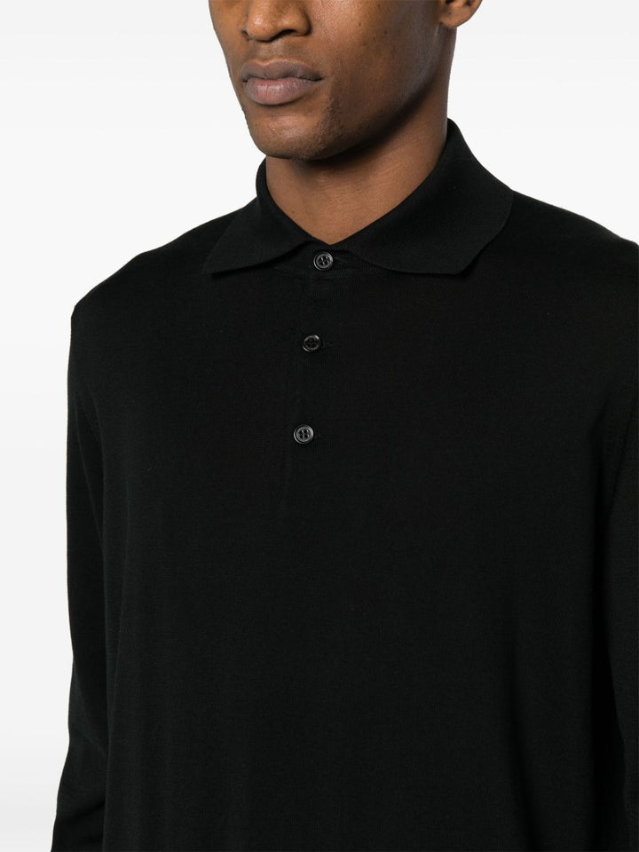 Maglione stile polo nero 