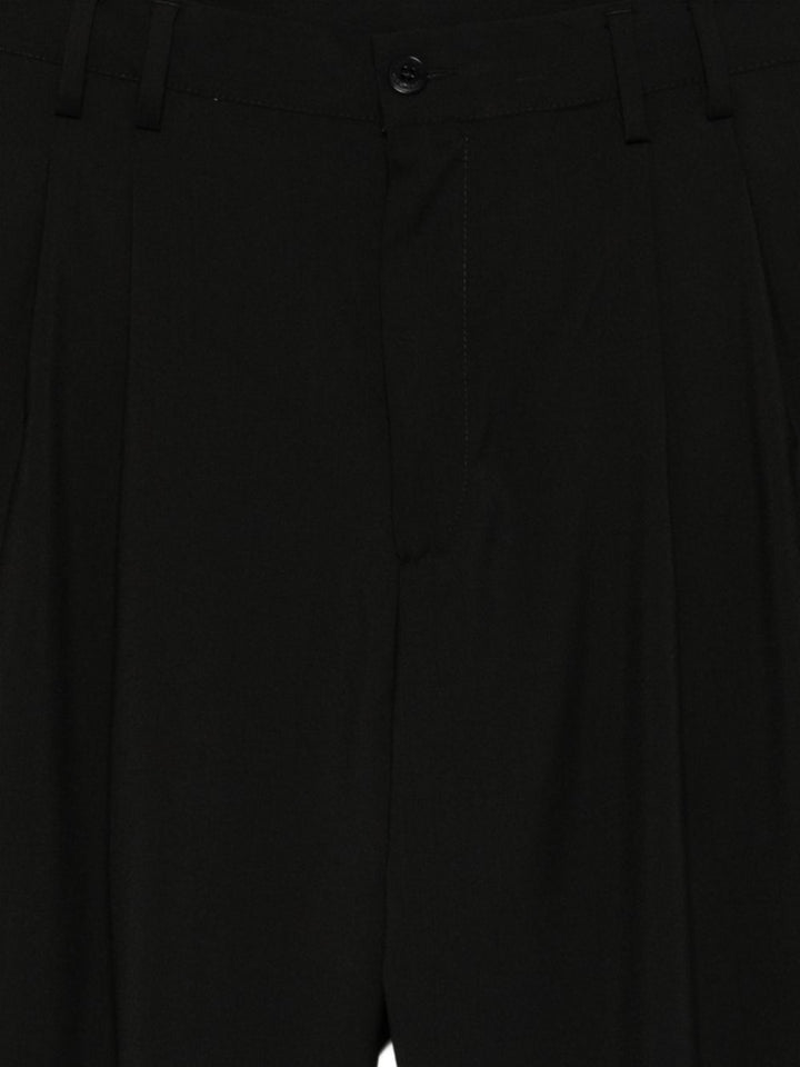 Pantaloni sartoriali neri con pieghe 