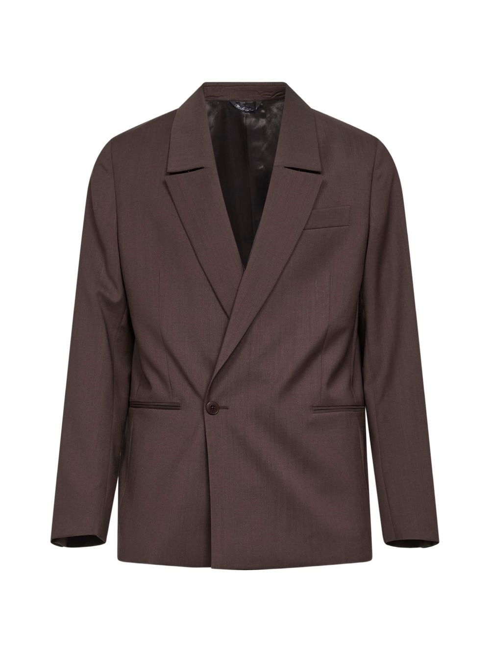 Blazer marrone in lana vergine 