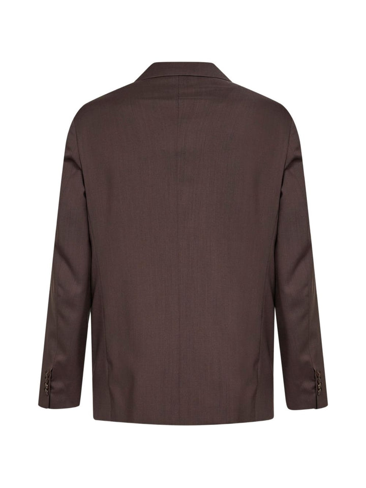 Blazer marrone in lana vergine 