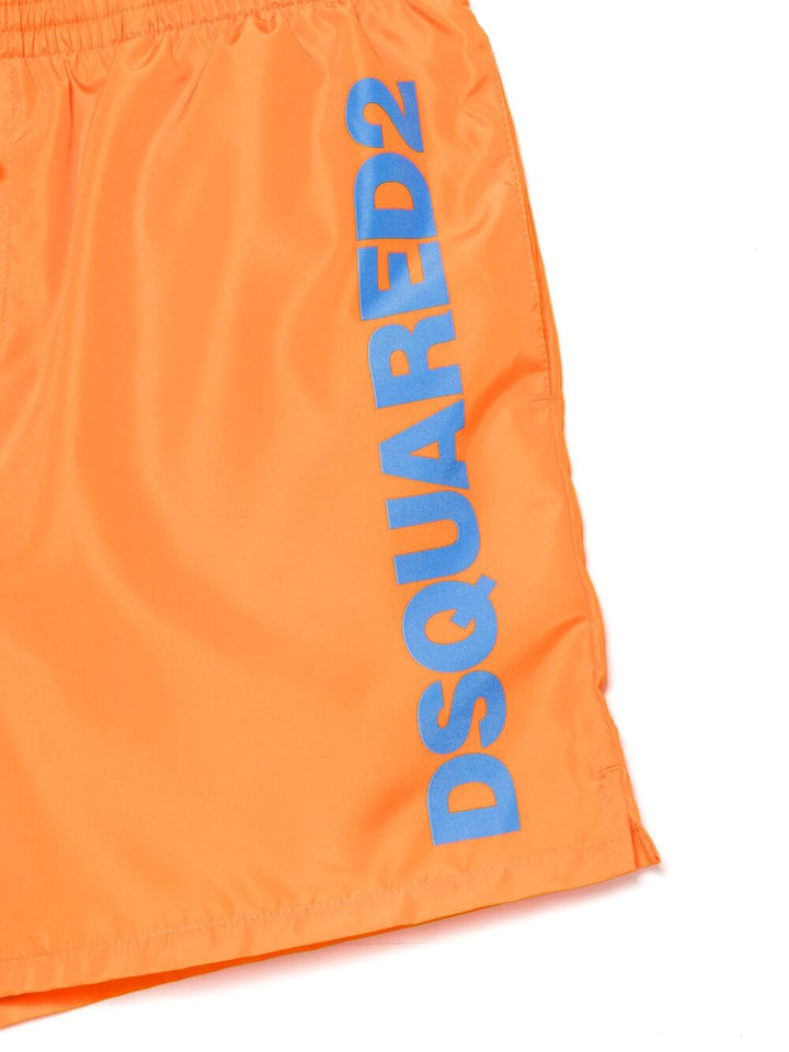 Costume da bagno con logo arancione 
