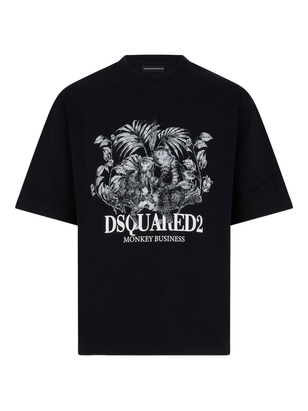 T-shirt nera con stampa grafica 