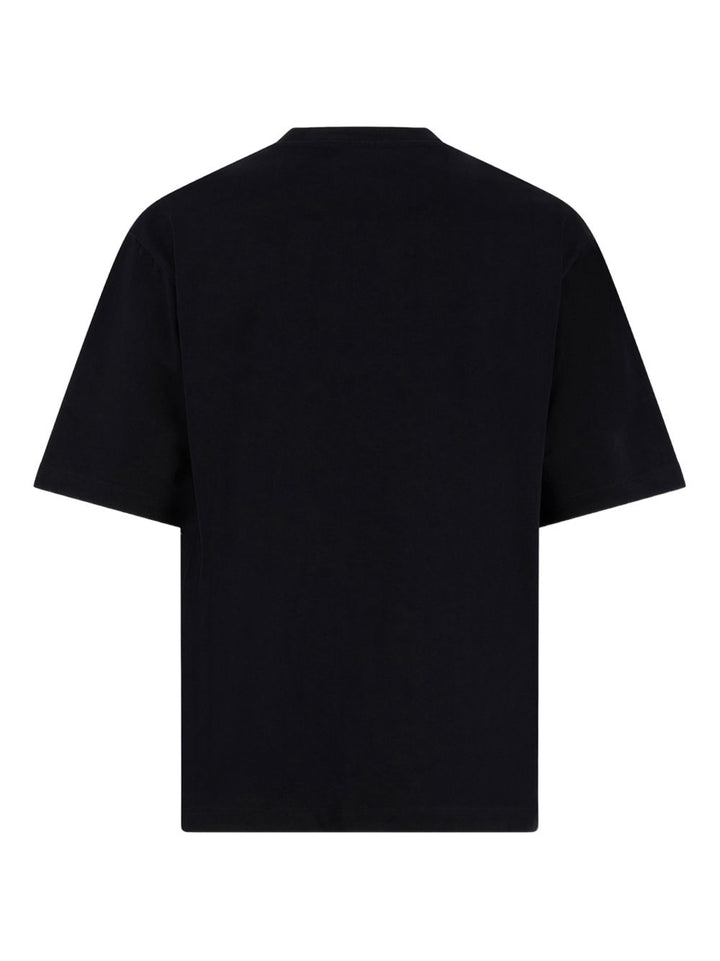 T-shirt nera con stampa grafica 
