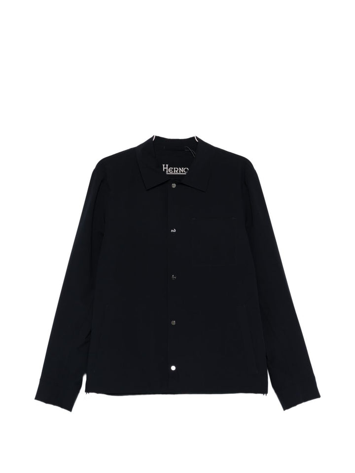 Giacca con tasca e bottoni blu 