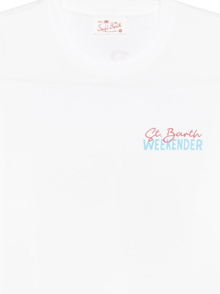 T-shirt con grafica bianca 