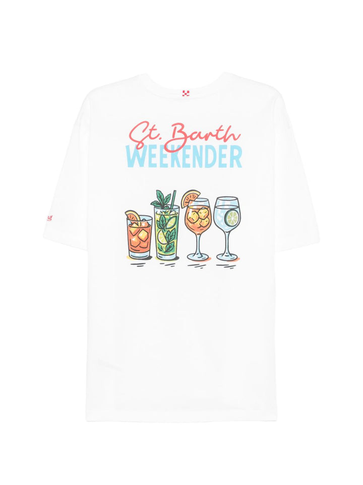 T-shirt con grafica bianca 