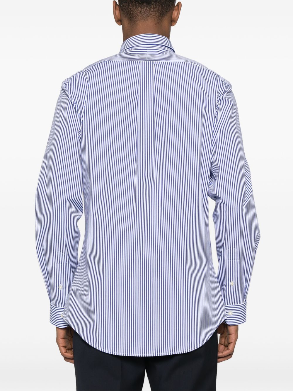 Camicia blu e bianca bottondown a righe 