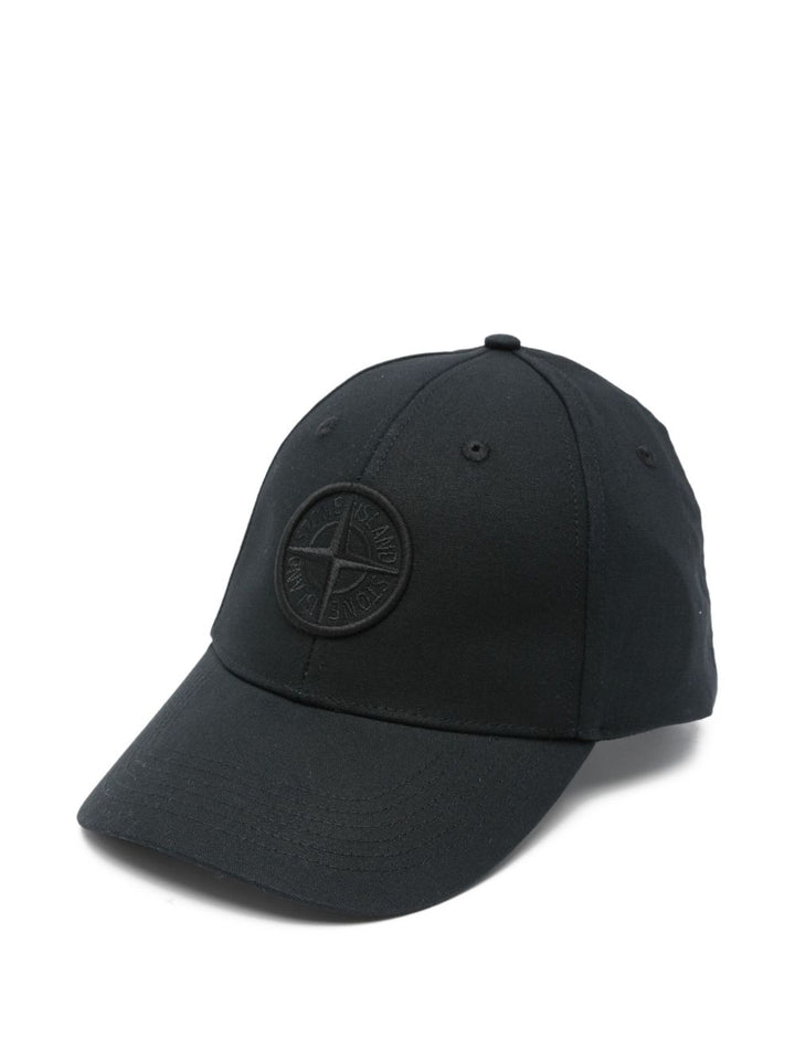 Cappello da baseball nero con logo 