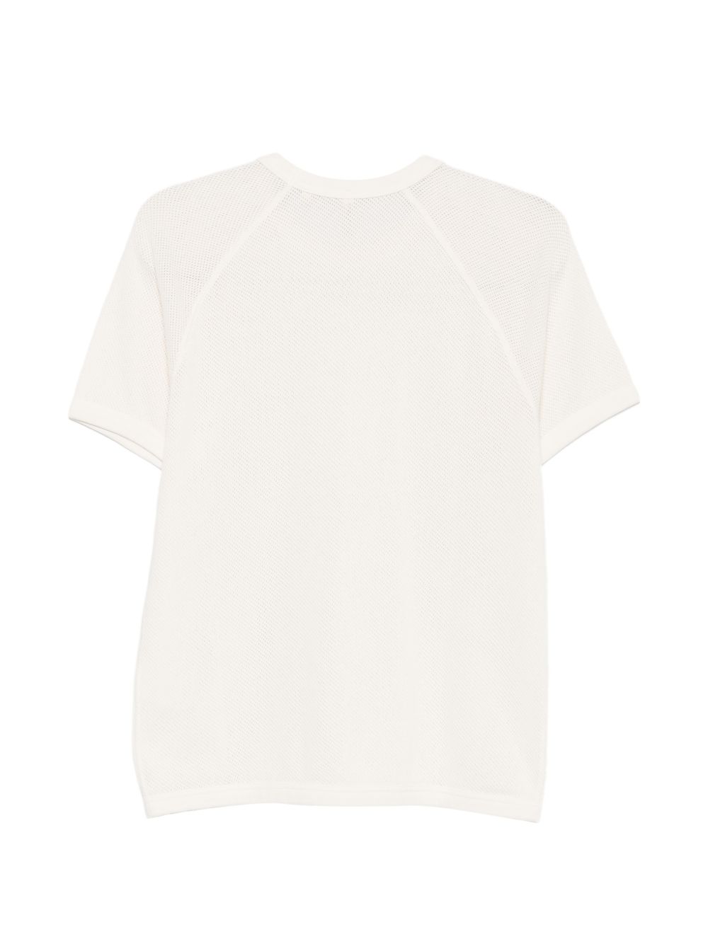 T-shirt bianca textured con maniche raglan 