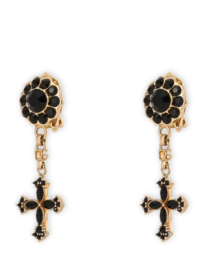 Orecchini pendenti con strass 