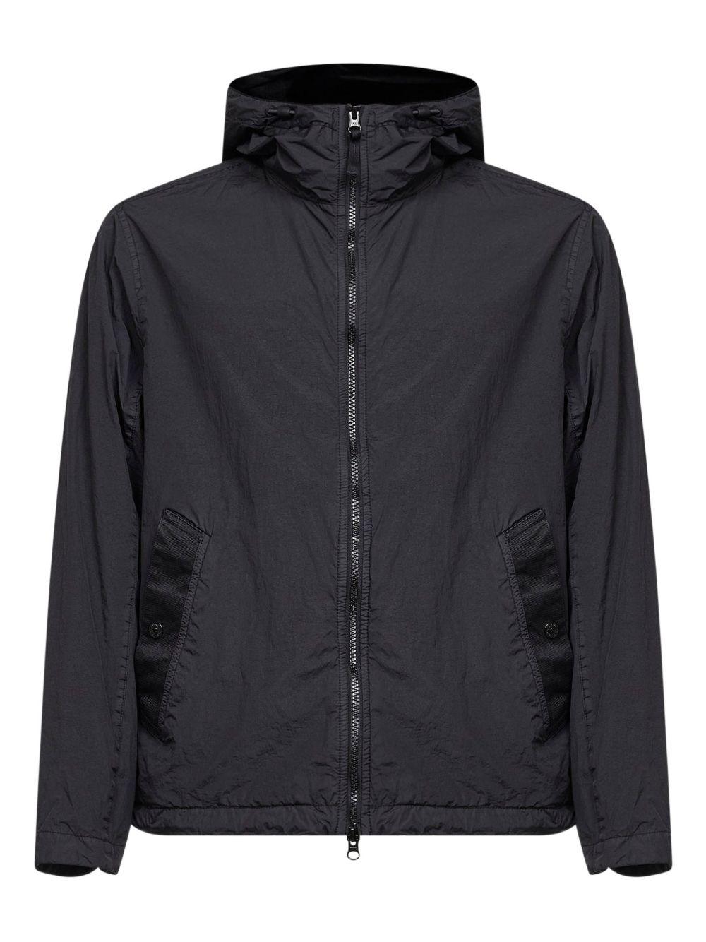 Giacca Crinkle Reps NY con cappuccio nero 