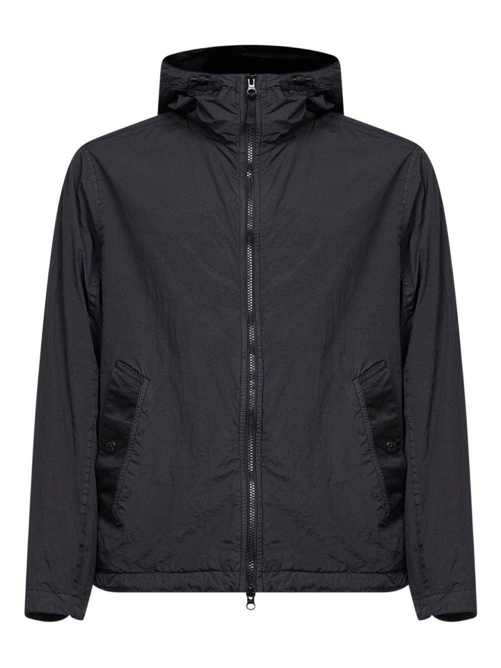 Giacca Crinkle Reps NY con cappuccio nero 