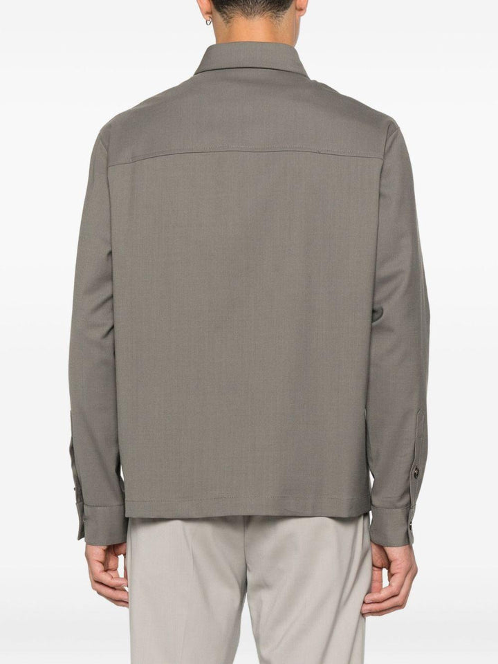 Camicia grigia a maniche lunghe 